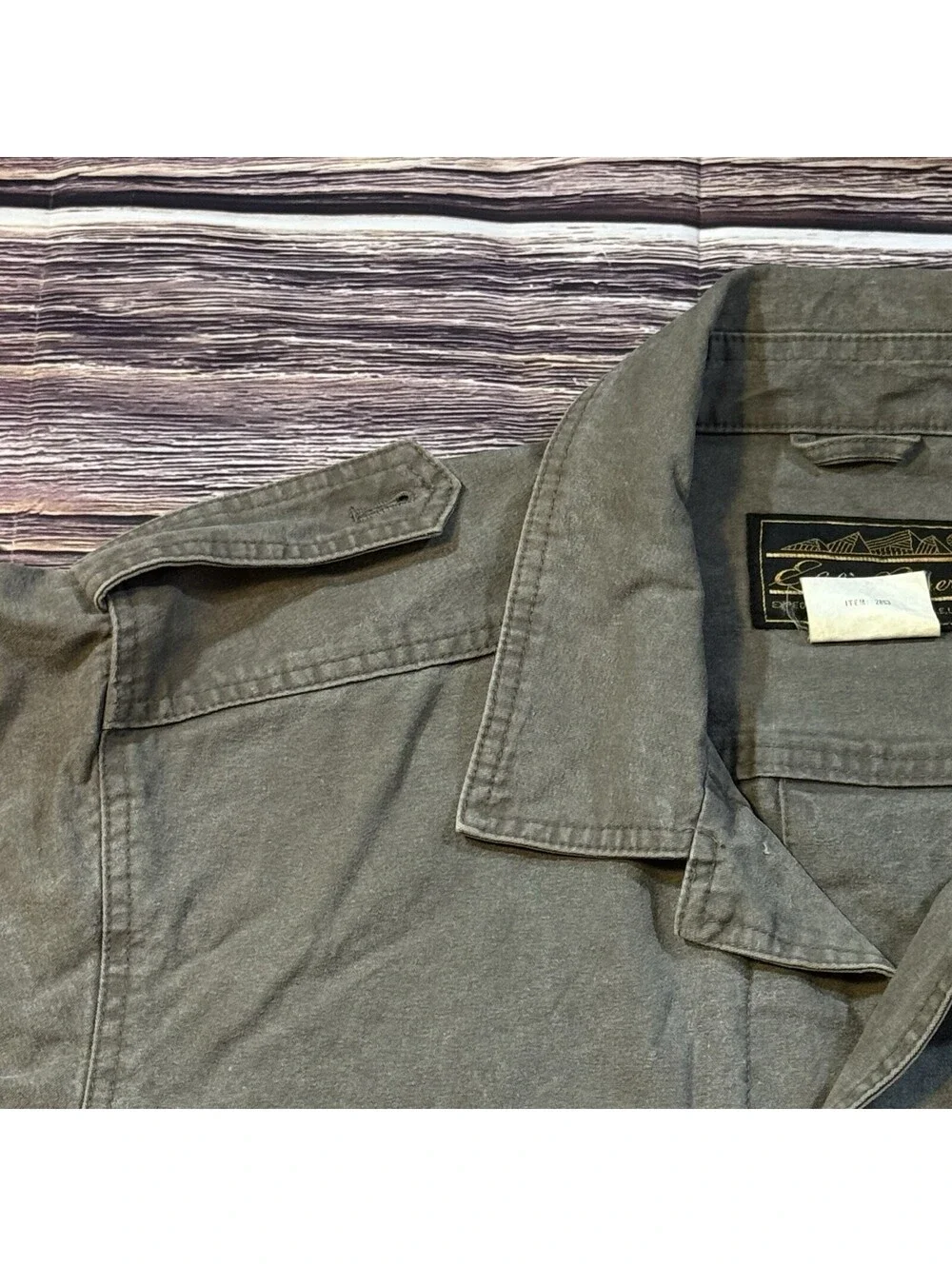Vintage 90s Eddie Bauer Field Jacket Mens L Olive Green Military Chore Coat